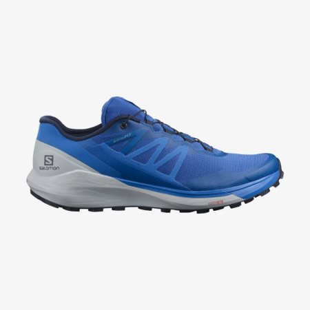 Salomon SENSE RIDE 4 Mens Trail Running Shoes Blue UK WMIZ